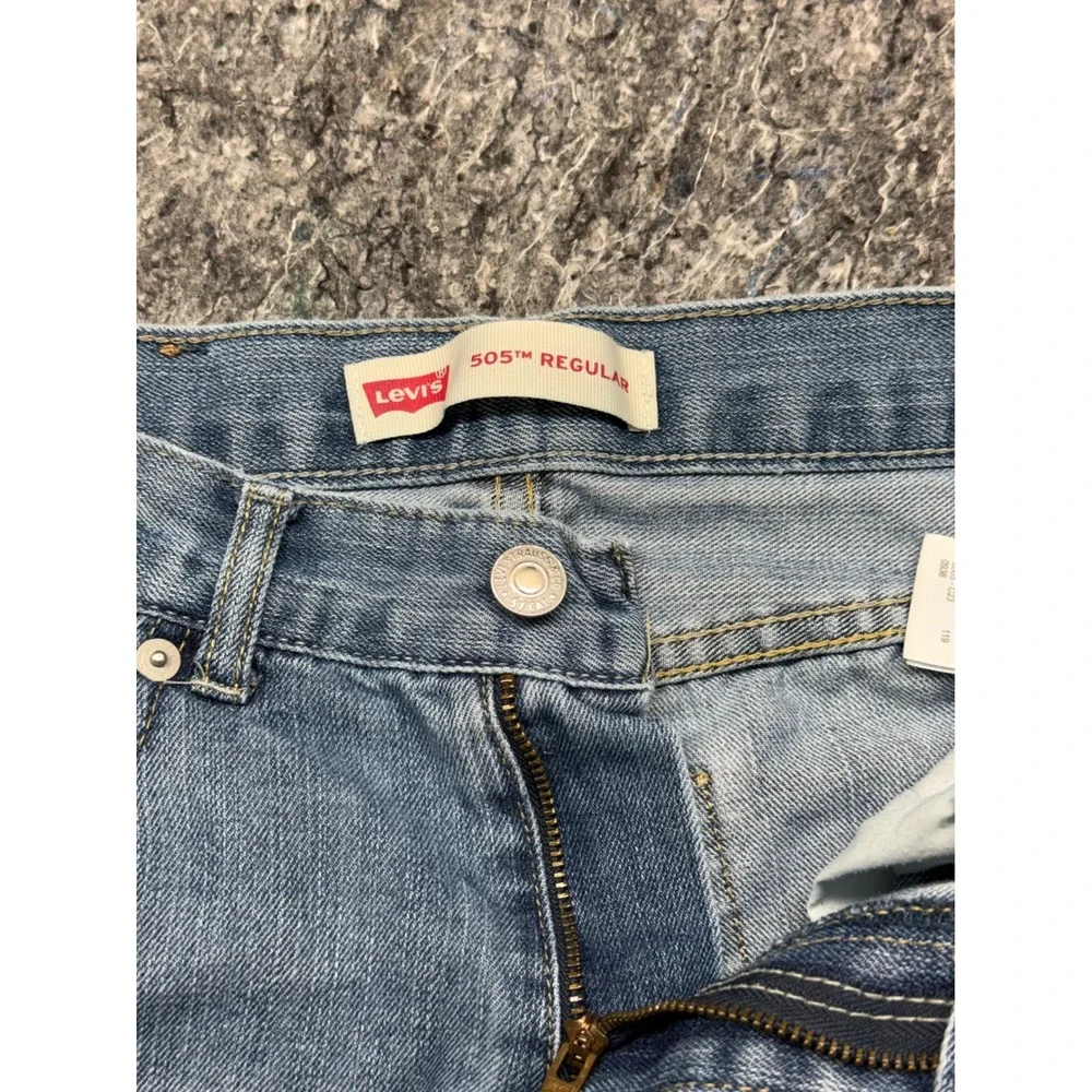 Levis 505 Regular Fit Boys Jeans Light Wash Slim 14 25x27 Blue Denim